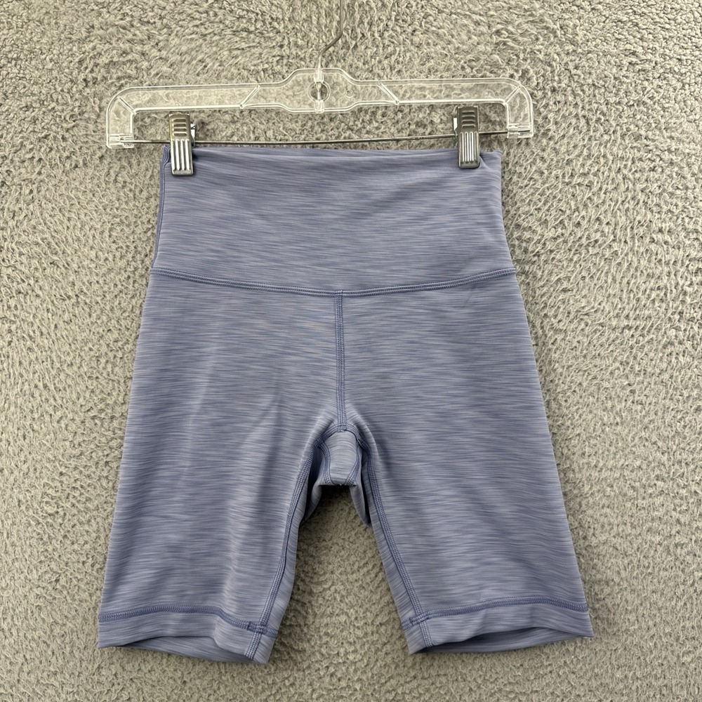 Lululemon Wunder Train High Rise Shorts 8" Heathered Water Drop Biker Women 4